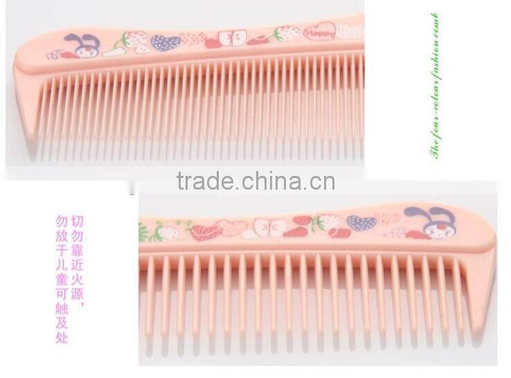 Wholesale Plastic Factory Direct Sell Fashion Baby Hair Comb With Half Narrow Half Wide 21*3.1cm