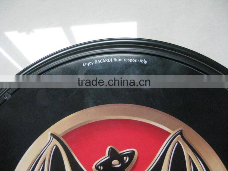 PP/PS/ABS Dia 37cm *2.6cm Plastic round snack serving tray/anti-skid anti-slip tray