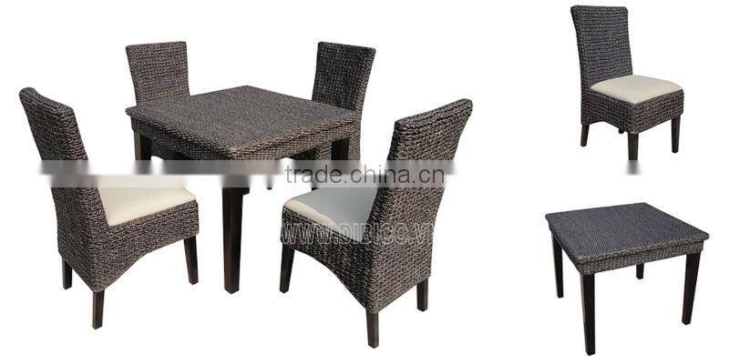 Modern Home Furniture Indoor Rattan Dining Table And Chairs For Restaurant