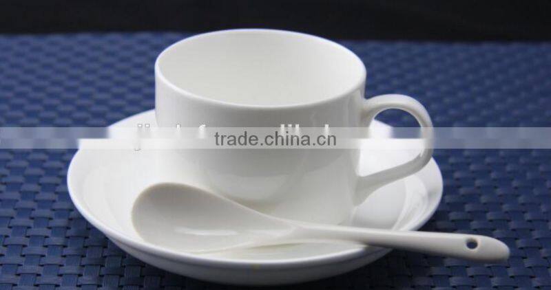 New Bone China Pure White Turkish Coffee Set cup with saucer