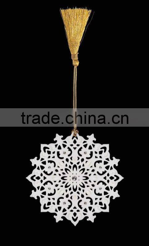 Hot Sale Porcelain Christmas Heart Hanging Ornament Stand with Porcelain Ball Pendant WS331-SS10098B