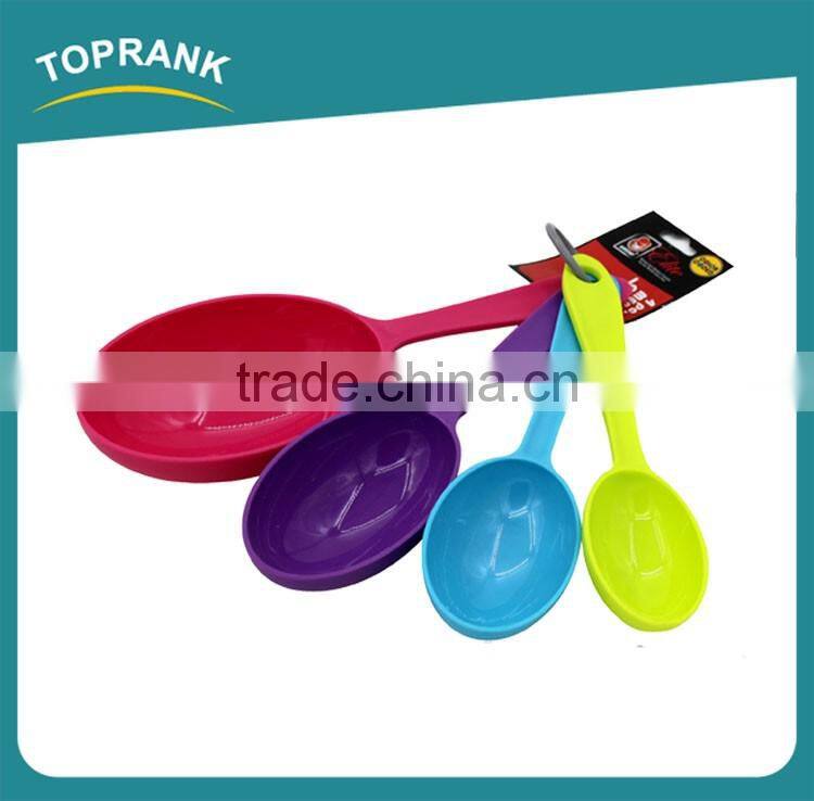Toprank Walmart Supplier Eco-Friendly 4 Pcs Plastic Measuring Cup Spoon Set With Different Volume Cooking Measuring Spoon Set