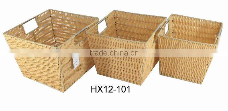 Customized practical plastic storage basket set/3