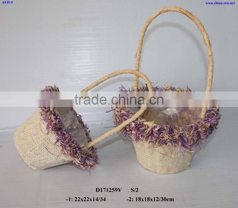 corn leaf weaving basket