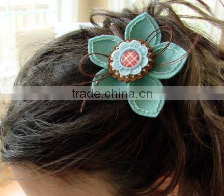 on alibaba express hot sale new products handmade eco friendly fabric decoration felt flower elastic headband made in china