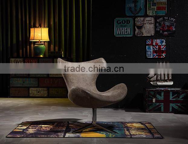 YYF2 lofty high quality Italian vintage leather antique adjustable dining swan chair