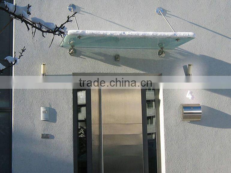 Marine Standard Stainless Steel Glass Canopy Accessories / Rain Shelter Fittings