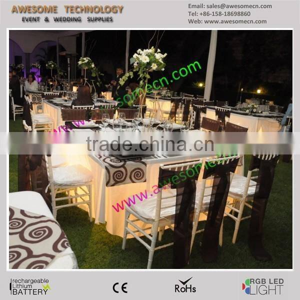 color change led under table lighting for wedding/events