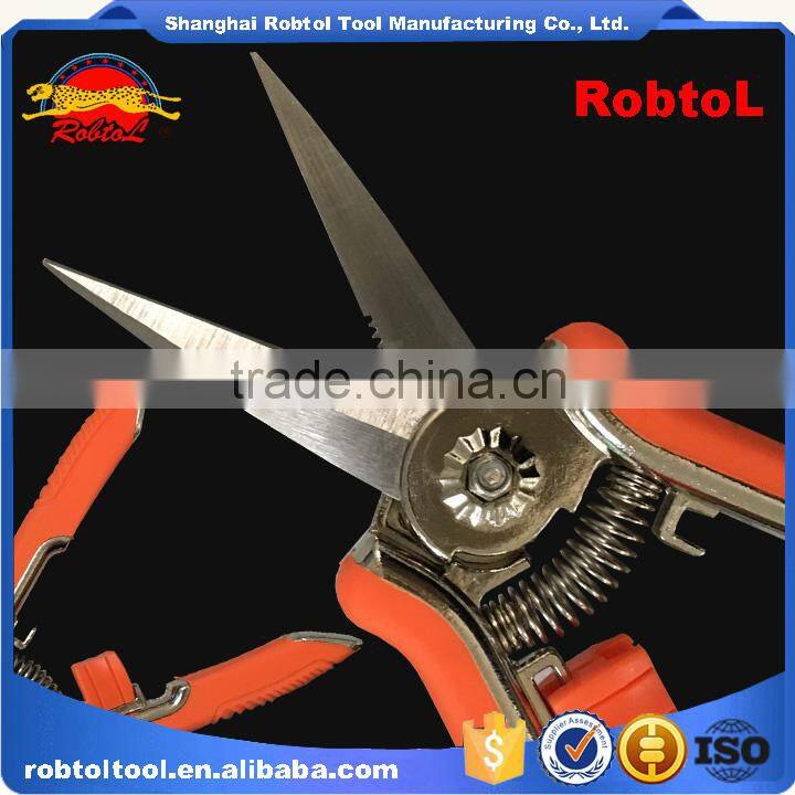 6.5" bypass garden pruning shears plant fruit scissors pruner snip gardening secateurs hand tool