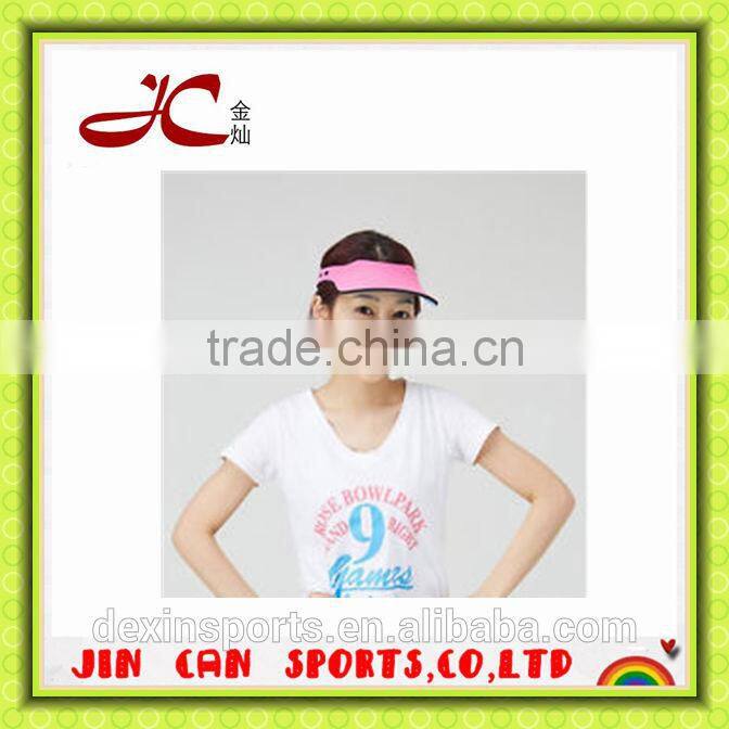 Promotional Leather Trimed Cheap neoprene Plastic Sun visor cap