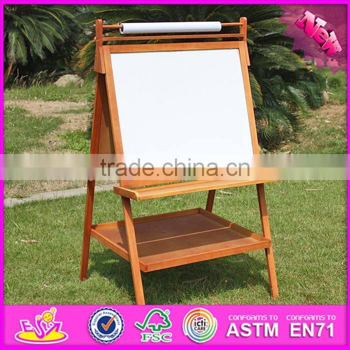 2016 new design multi-function children wooden chalkboard easel for sale W12B104