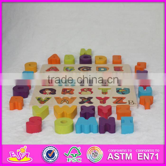 2016 New fashion kids literacy wooden brain teaser puzzles W14B070