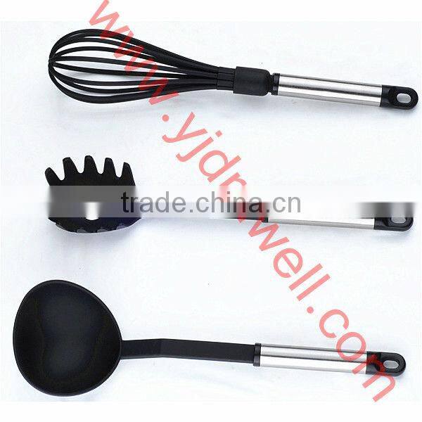 NY-1005 6-Piece stainless steel handle nylon kitchenware utensils