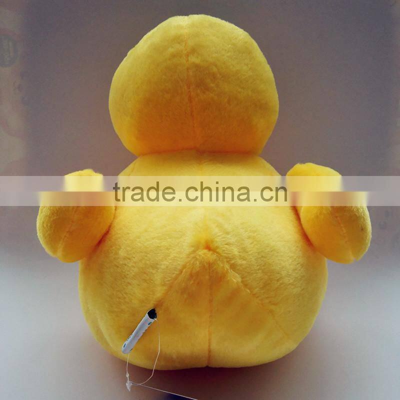 Bright colored plush duck toy for baby