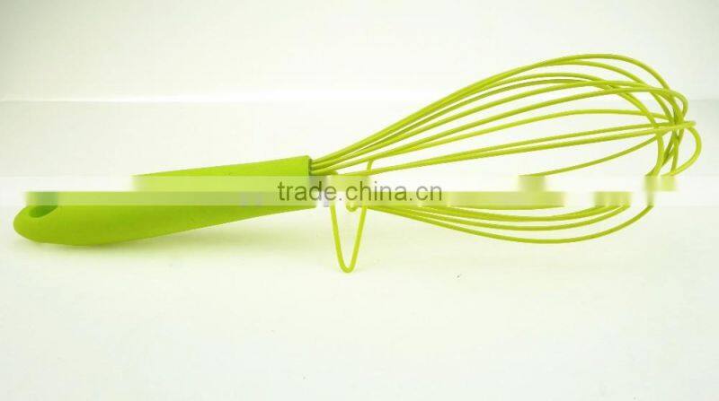 13015 silicone kitchenware egg whisk with pp handle with holder