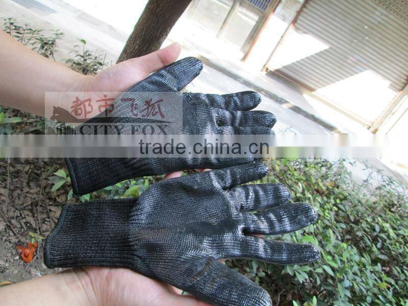 wholesale latex coated stainless steel wire knit work glove cheap latex gloves