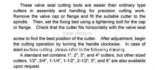 Valve seat cutter