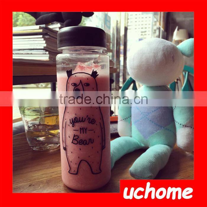 UCHOME Stocked Custom Water Bottle, 500ml Cheap Plastic Water Bottle