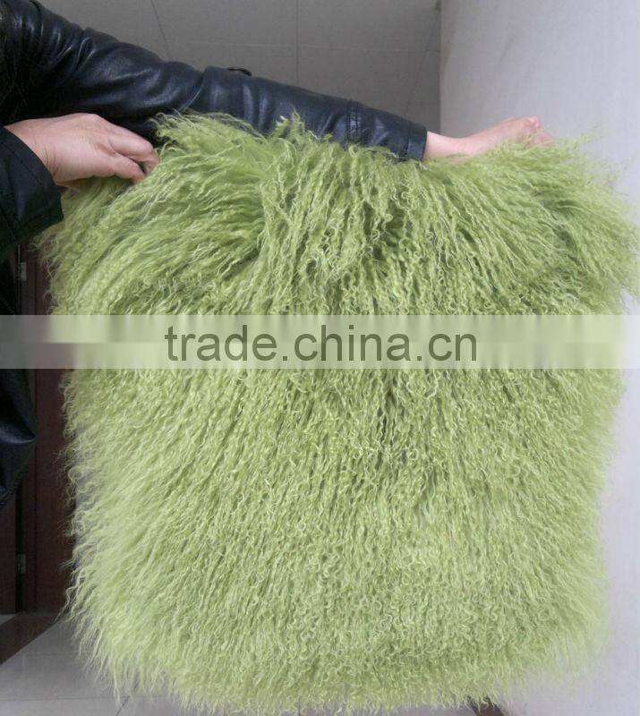 1st quality grade Mongolian lamb fur pillows
