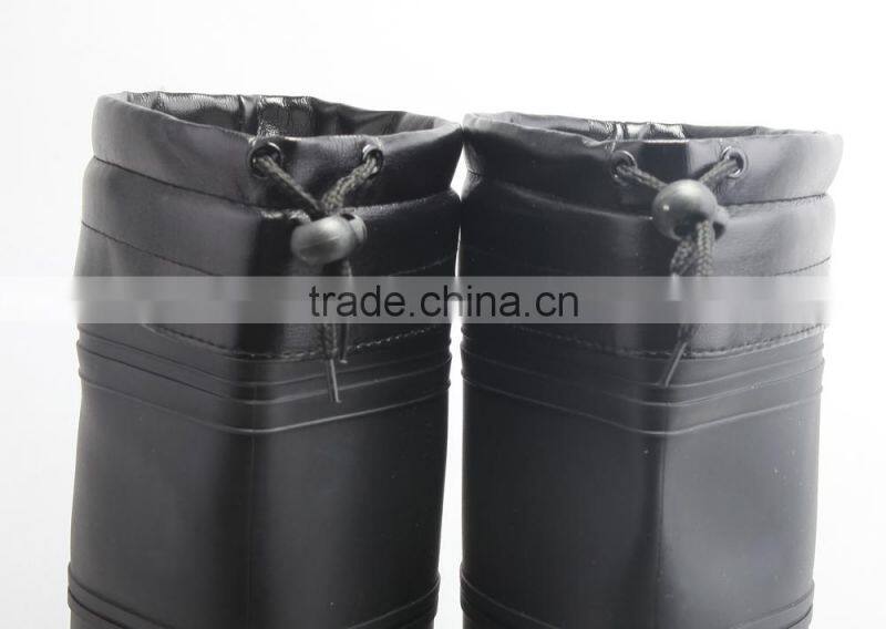 warm safety rain boots with removable fur lining sock