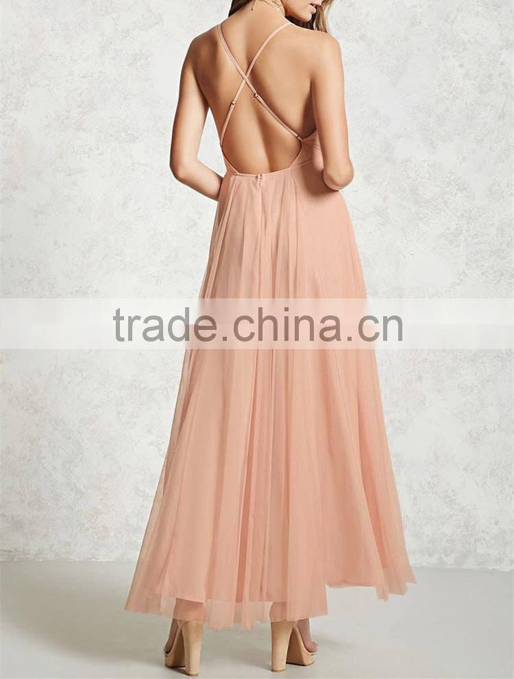 china clothing oem women clothing sexy Gown maxi style dress party fashion Tulle designs evening dress
