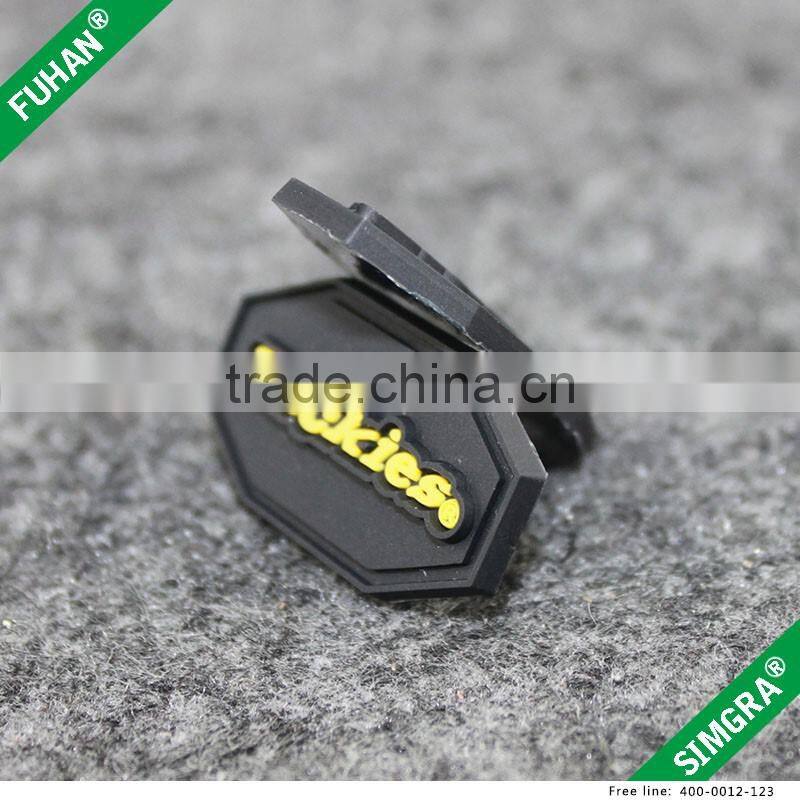 Brand Name Logo Embossed Printing Durable Rubber PVC Labels