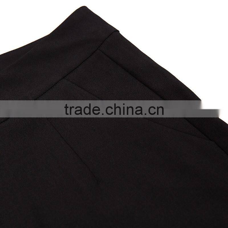 Wholesale women's wool wide leg palazzo trousers casual pants High waist straight pants