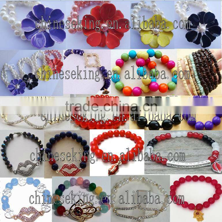 Rainbow Candy bead Bracelet, strechable chunky bead bracelets, colorful candy bead bracelet