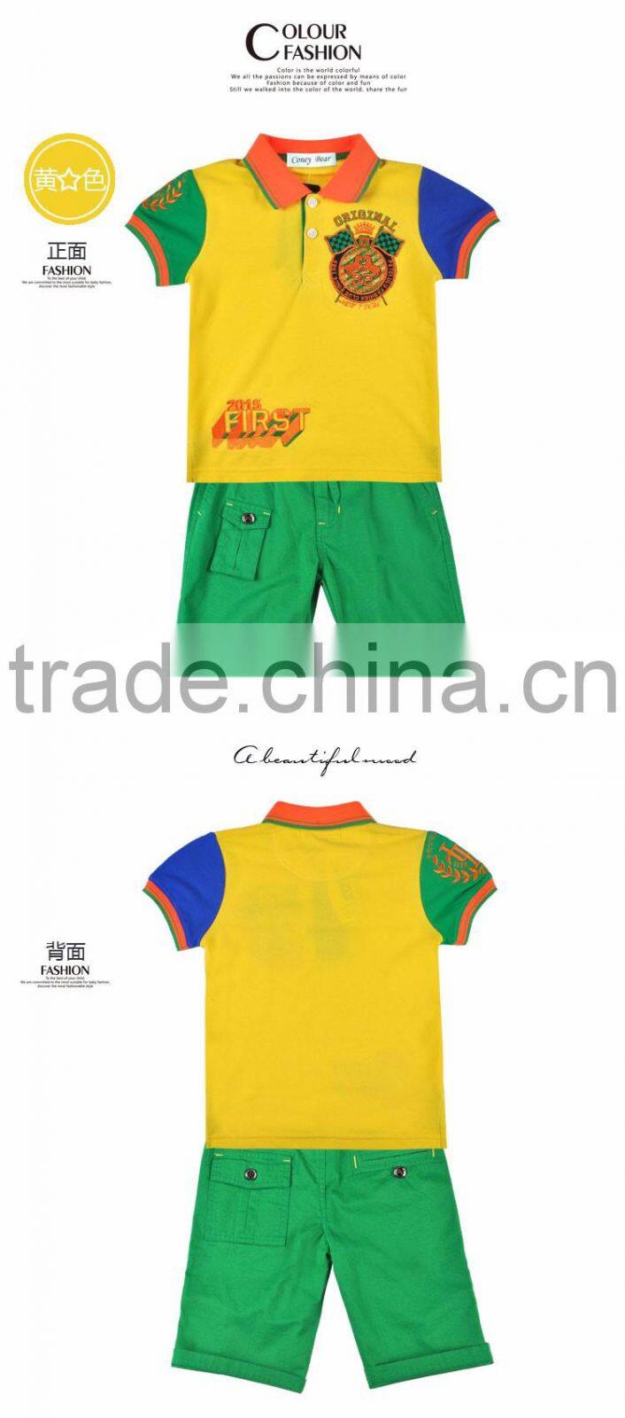 China Popular Brand Petelulu High Quality 100 Cotton Clothes Set Polo T Shirt