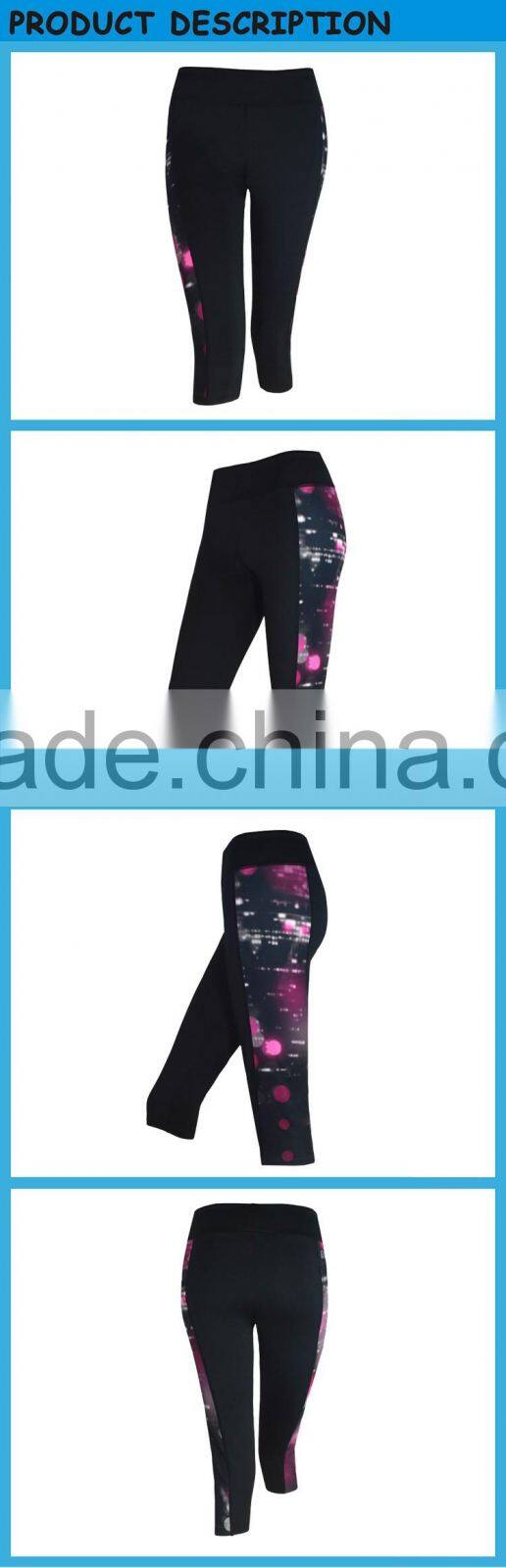Sublimation Printed High Elasticity Custom Sexy Yoga Pants/Running Sport Pants