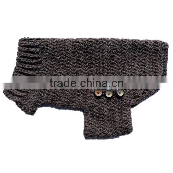 Three Buttons Knitting Patterns for Dog Clothes Sweater