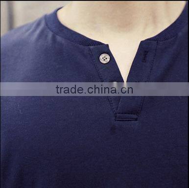 2016 wholesale high quality short sleeve v-neck T-shirt for men