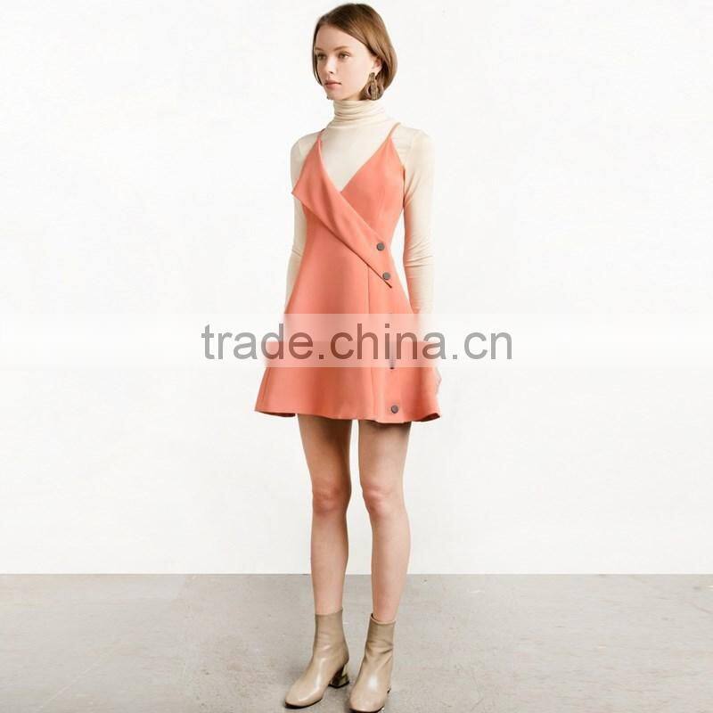 2017 fashion spaghetti strap elegant women spring summer dresses one piece design