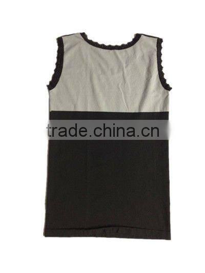 lace decorated double colors sport tank top/tube top