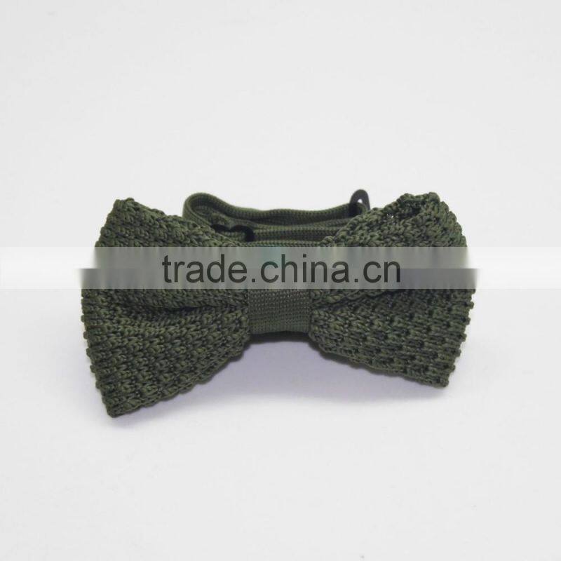 Top Popular Design Solid Color Knitted Bow Tie For Good Dress Accessories
