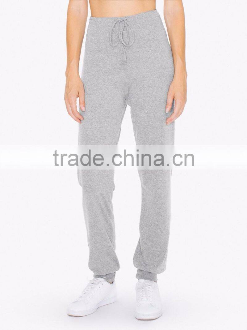 High-waist fitted leg sweat pants lightweight casual pants for women 2016