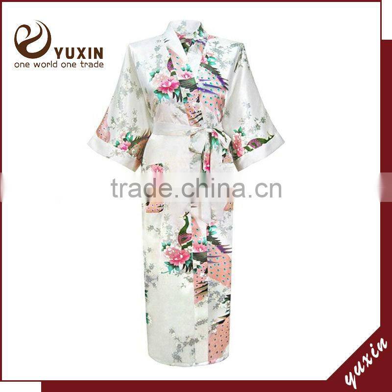 White sleepwear Robe Gown Bathrobe Sleepwear SW038