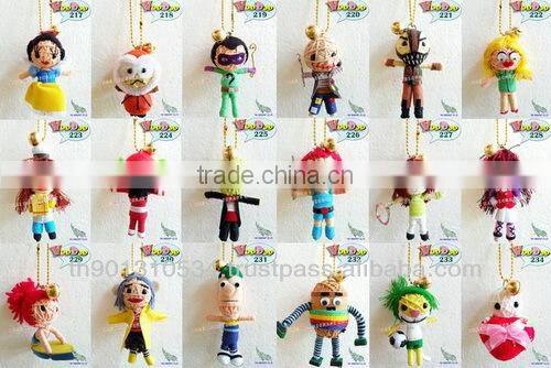 Handmade Keychains Keyrings Voodoo Doll String Accessories bag Gifts