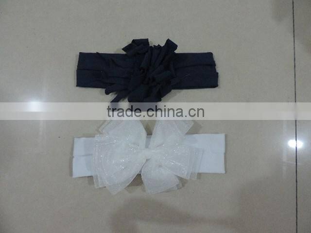 Wholesale Baby Girl Chiffon Bowknot Headbands Flower Girl Hairbands