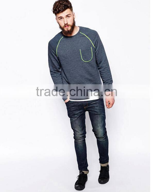 two tone combined stitched Korean styel crewneck sweatshirt heather hoodies