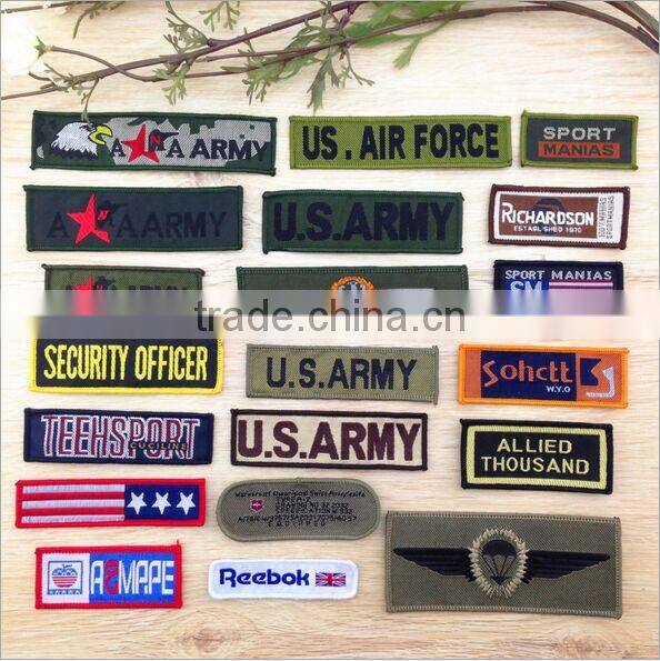 Hot Sale Wholesale Adhesive Clothing Textile Embroidery Military Patches