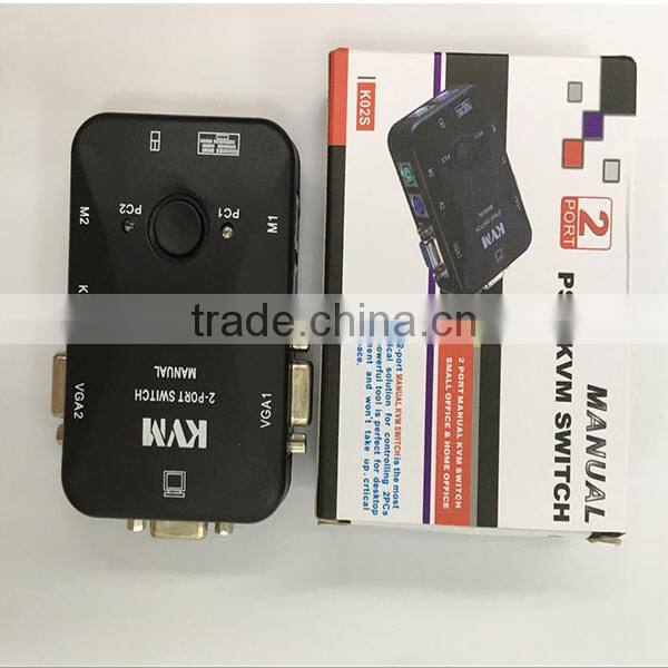 2017 New PS/2 200 MHz Plastic 2 Port KVM Switch
