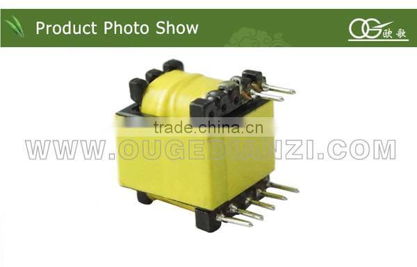 EE13 vertical pin 5+5 core window broadening power transformer 24V 12V 5V transformer bushing