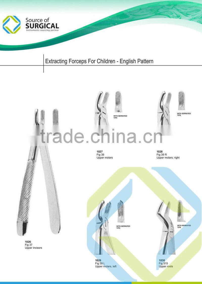 2 Extracting Forceps With Anatomically Shaped Handle