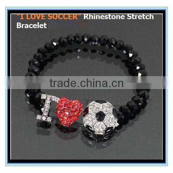 XP-MB-10565 FACTORY PRICE Wholesale Sport Jewelry Metal Zinc Alloy Soccer Ball Bracelet Jewelry