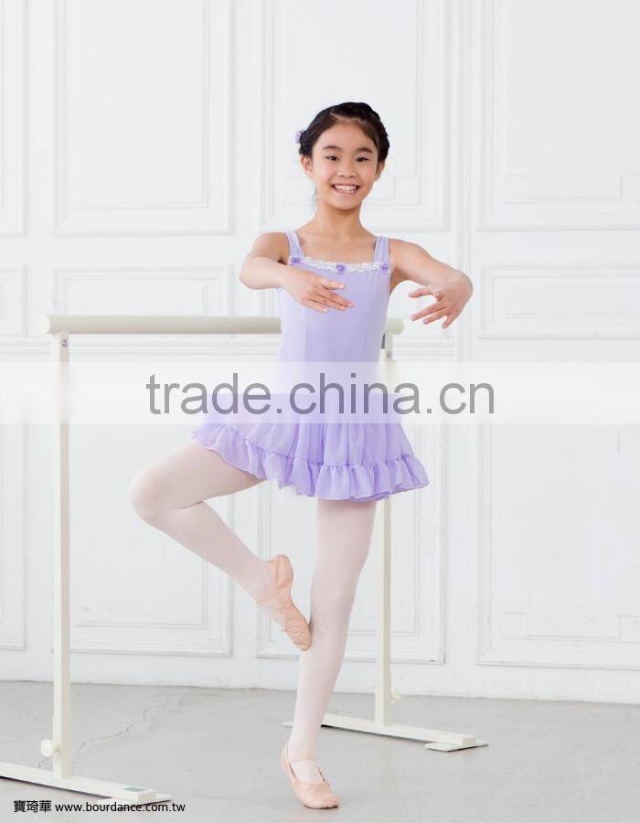 Children ruffle hem ballet tank girl tutu dress