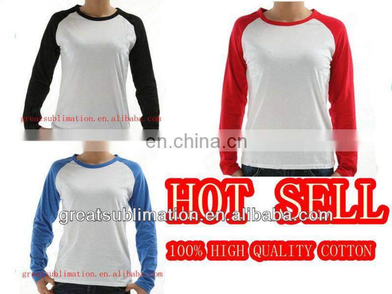 Woman long sleeve T-shirt For Sublimation