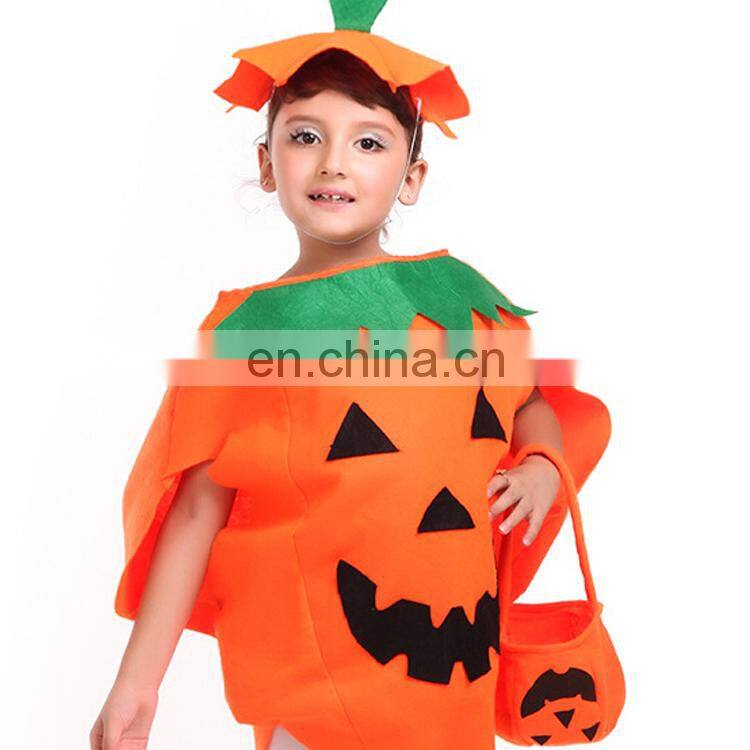 2016 Hot selling Adult funny halloween pumpkin mascot costume pumpkin performance wear with hat