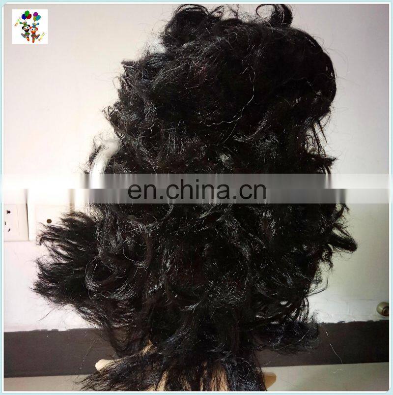 Ladies Fancy Dress Fabulous Black Devil Halloween Party Wigs HPC-0079