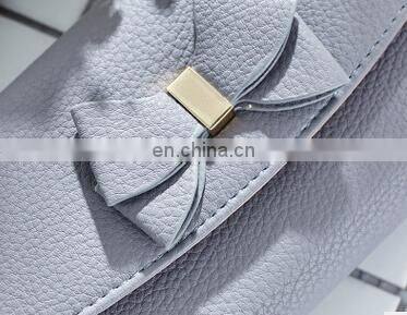 2017 New Arrival Clutch Wallets Bowknot Letter Solid Color Hasp Zipper Horizontal Long Wallet Female Zipper Hasp coin Bag